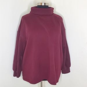 🆕️ Ava & Viv Turtlneck Sweater Plus Size Dark Red Long Sleeve Heavy Soft Knit